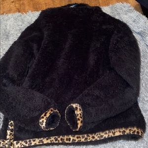 Cute black and cheetah pull over